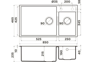 Мойка кухонная Omoikiri Tedori шампань (4993945) - 3