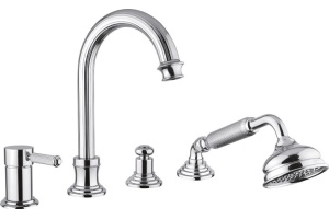 Смеситель для ванны Cezares OLIMP золото 24 карат (OLIMP-BVDM-03/24-L)