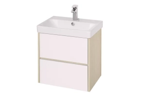 Тумба с раковиной Aquaton Сканди 55 белый - светлое дерево