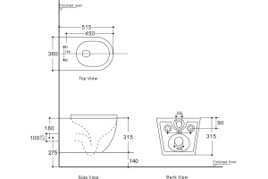 Унитаз подвесной Aquanet Cetus 2.0 W rimless - 2