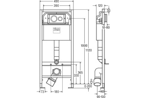 Система инсталляции для унитазов Viega Prevista 8524.13 с кнопкой смыва - 2