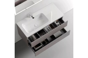 Тумба под раковину Sancos Snob T 100 левая темно-бежевая - 2