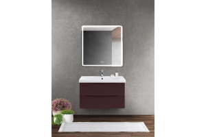Комплект мебели BelBagno Marino-Cer 80 бордовый 