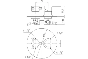 Смеситель для ванны с душем Rav Slezak Vltava черный матовый - золото - 2