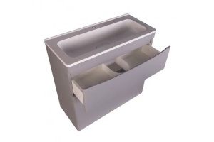 Тумба под раковину Style Line Бергамо мини 80 Люкс Plus, серый (СС-00002315) - 2