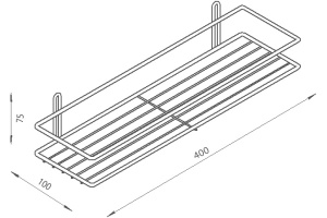 Полка DIWO Смоленск П16099 хром - 2