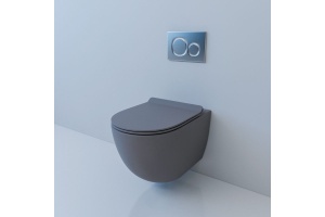 Унитаз подвесной Esbano Garcia с сиденьем микролифт, серый матовый (ESUPGARCGM)