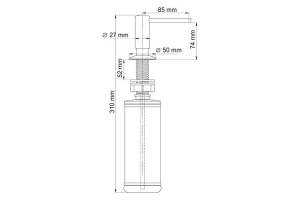 1499 Встраиваемый дозатор для мыла - 3