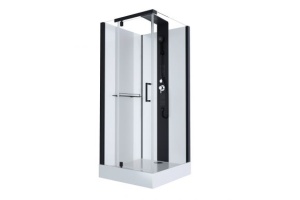 Душевая кабина Black&White Galaxy 90х90 черная с гидромассажем