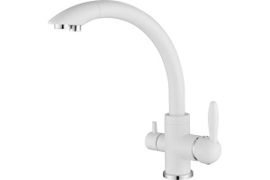 Смеситель Paulmark Essen для кухонной мойки, белый матовый Es213001-431