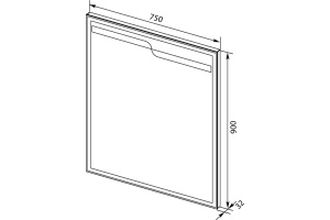 Зеркало Aquanet Модена 75 с подсветкой - 3