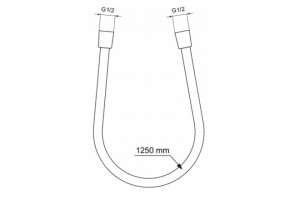 Душевой шланг Ideal Standard IdealRain 125 черный, матовый (BE125XG) - 2