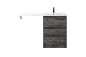 Тумба с раковиной Belbagno Kraft 120 темное дерево - 2