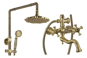 Душевая стойка Zorg Antic A 7002DS-BR - 2