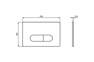 Клавиша смыва Ideal Standard Oleas хром - 2
