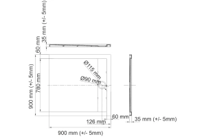Поддон для душа Wasserkraft Mindel 90х90 белый матовый - 2