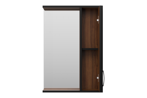 Зеркало-шкаф Misty Кедр 50 правый темное дерево - 2