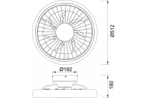 Светильник с вентилятором Mantra (люстры-вентиляторы) Turbo 8231 - 3