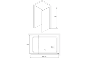 Душевая перегородка RGW Walk In WA-002 70х195 профиль хром стекло прозрачное - 3