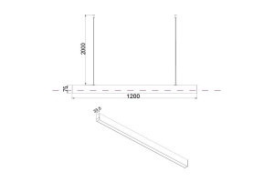 Подвесной светодиодный светильник Maytoni Vinder P051PL-L40B4K - 3