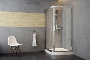 Душевой уголок Excellent Серия 600 90х90 профиль хром стекло прозрачное - 2