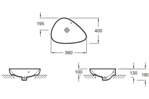 Раковина Jacob Delafon Nouvelle Vague EVI102 - 3