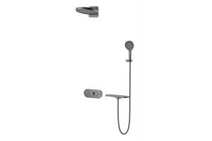 Душевой комплект Vincea Groove с термостатом сталь