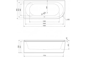 Акриловая ванна Cezares Metauro Corner 180х80 L (METAURO CORNER-180-80-40-L-W37) - 3