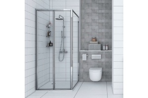 Душевой уголок AQUATON Prima 80х80 см со смесителем Roca Victoria