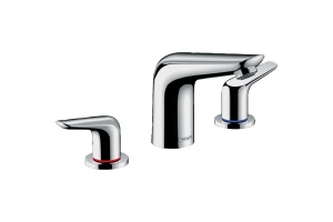 Смеситель hansgrohe Novus для раковины на 3 отверстия, со сливным гарнитуром 71140000, хром