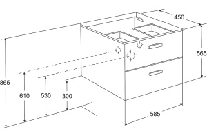 Тумба для комплекта Roca Victoria Nord 60 венге - 3