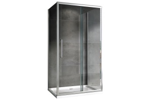 Душевой уголок ABBER Schwarzer Diamant 130х80 профиль хром (AG30130H-S80-S80)