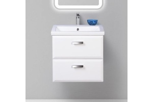 Тумба с раковиной Style Line Лотос 70 Люкс Plus подвесная, белая