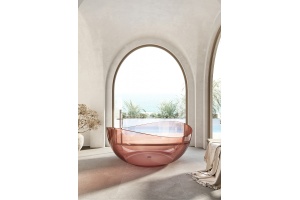 Ванна из полиэфирной смолы Abber Kristall 150х150 розовый - 3