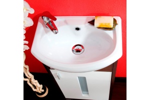 Тумба для комплекта Бриклаер Бали 40 венге, белый глянец R - 3