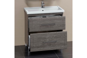 Тумба с раковиной напольная Санта Венера 80 темное дерево - 2