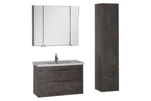 Зеркало-шкаф Aquanet Эвора 100 дуб антик - 3