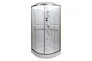 Душевая кабина Deto L 100х100 с подсветкой, хром (L601LED) - 2