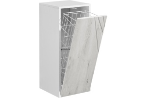 Шкаф AQUATON Сакура ольха наварра, белый, с бельевой корзиной - 2