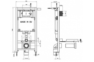 E21739RU-00 Унитаз c инсталляцией Jacob Delafon Patio Rimless, сиденье дюропласт микролифт, клавиша хром (EDV102-00+E70021+E29025+E4316-CP) - 2