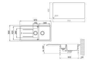 Мойка кухонная Franke Basis BFG 651 бежевый - 3