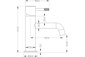 Смеситель для раковины Boheme Uno белый, золото (461-WG) - 2