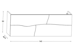 EB1835RU-P13 Sherwood  Мебель с системой push-to-open, состареный дуб, 140 см, 4 ящика - 2