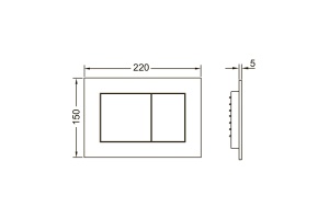 Кнопка смыва TECE Now 9240417 белая матовая - 2