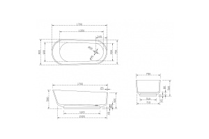 Ванна из полиэфирной смолы Abber Kristall 170х80 зеленая без гидромассажа - 3