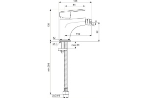Смеситель для биде Vidima Balance хром (BA265AA) - 2