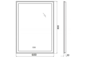Зеркало BelBagno 60х80 с подсветкой, подогревом (SPC-GRT-600-800-LED-TCH-WARM) - 3
