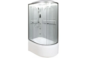 Душевая кабина Deto L 120х80 с гидромассажем, хром (L620LLED+GM)