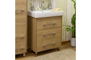 Тумба с раковиной Sanflor Ларго 70 вяз швейцарский