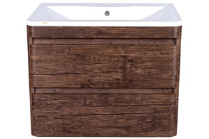 Тумба подвесная Атлантика 80, Люкс старое дерево, PLUS